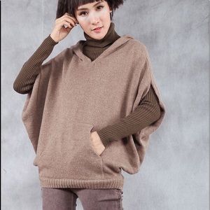 Brown bet-wing vet sweater hoodie